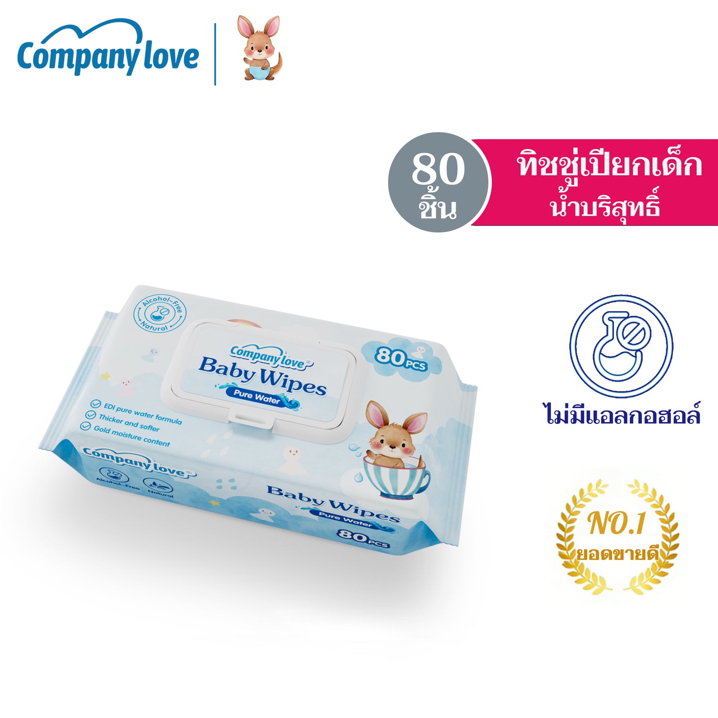 【ราคาขายส่ง】Company Love ทิชชู่เปียก 80แผ่น/ซอง Baby wipes กระดาษทิชชู่เปียก ถูกที่สุด ทิชชู่ เปียก ราคาประหยัด แพ็คใหญ่