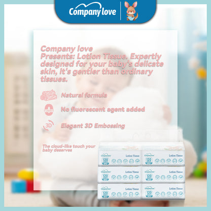 【热销！3层120抽】Company Love 婴儿纯净柔软纸巾 3层120抽（纸巾 抽纸）