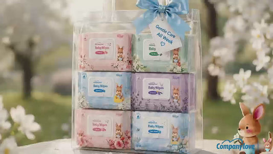[สินค้าใหม่เปิดตัว] ชุดของขวัญทิชชู่เปียก กลิ่นหอม 6 สไตล์ Company love Baby Wipes แพ็ค 6 ห่อ กลิ่นซากุระ/ดอกมะลิฝรั่ง/กุหลาบ/ลาเวนเดอร์/ดอกมะลิ/น้ำบริสุทธิ์ มี 2 ขนาด 100 แผ่น & 80 แผ่น