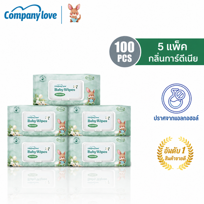 【จัดส่งฟรี 5 แพ็ค】Company Love Baby Wipes ทิชชู่เปียก ห่อใหญ่ 500 แผ่น สูตรอ่อนโยน ผ้าเช็ดทำความสะอาดสำหรับเด็ก สูตรอ่อนโยน ทิชชู่เปียก เด็กผู้ชาย เด็กหญิง เด็กแรกเกิด Gardenia wipes